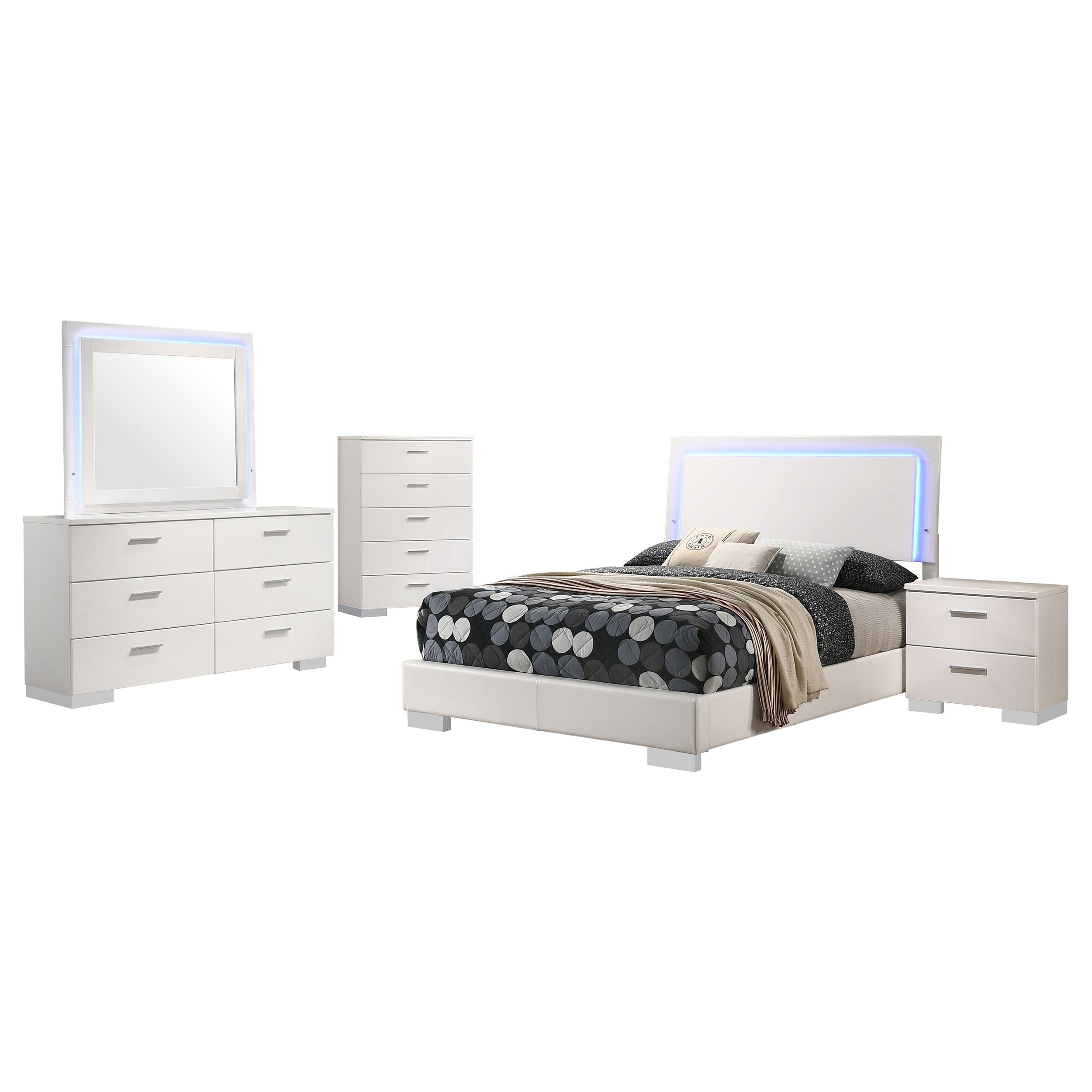 Felicity Bedroom Set High Gloss