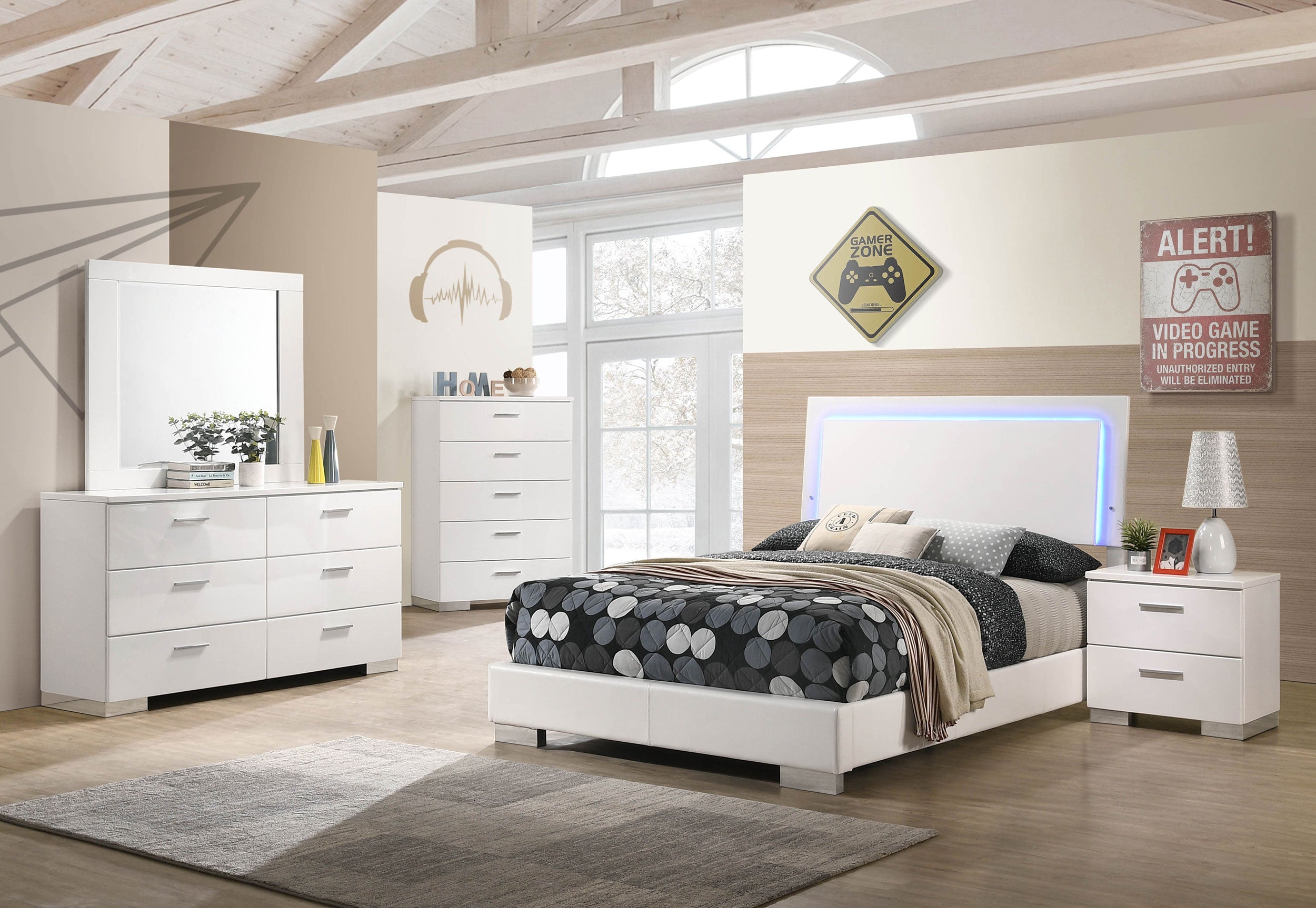 Felicity Bedroom Set High Gloss