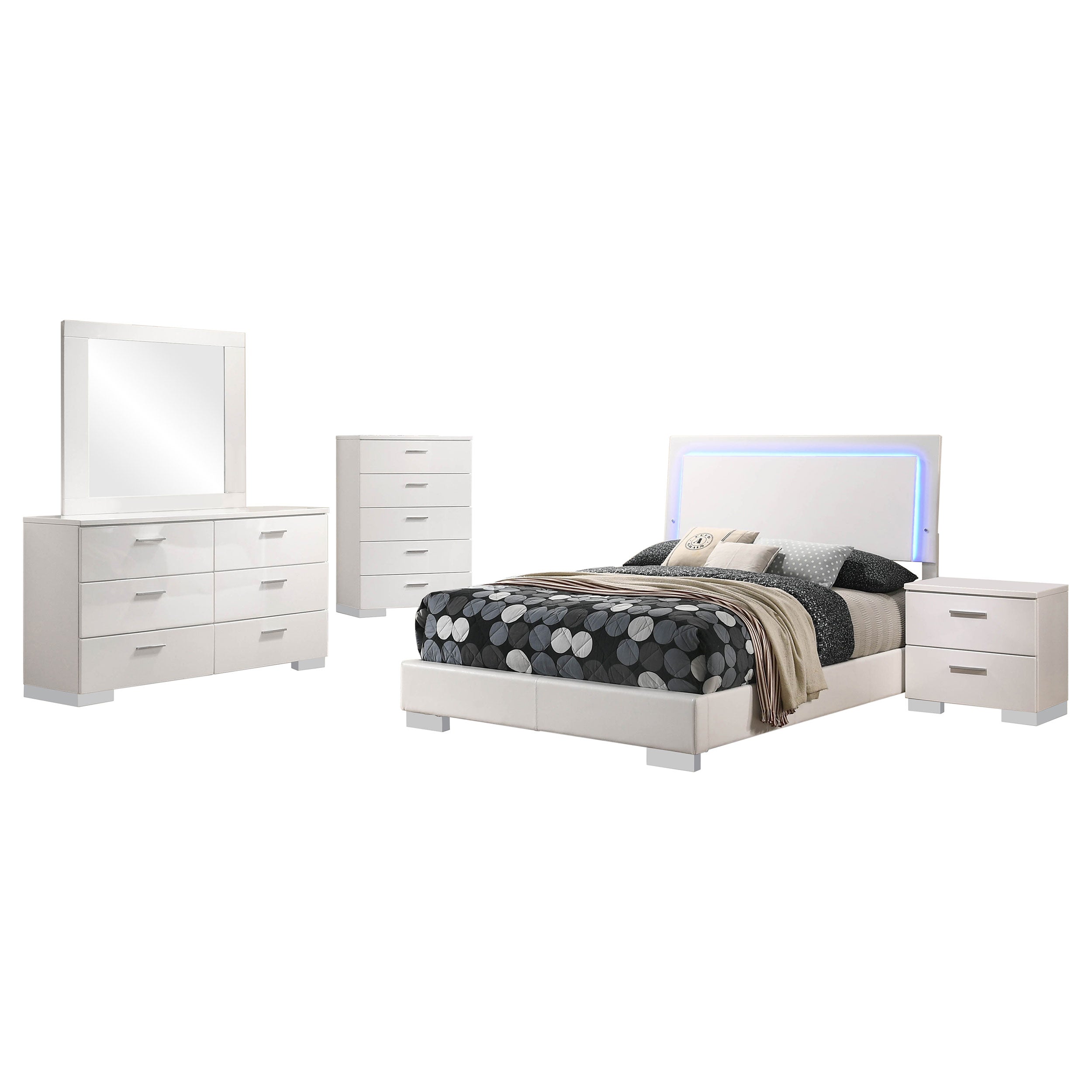 Felicity Bedroom Set High Gloss