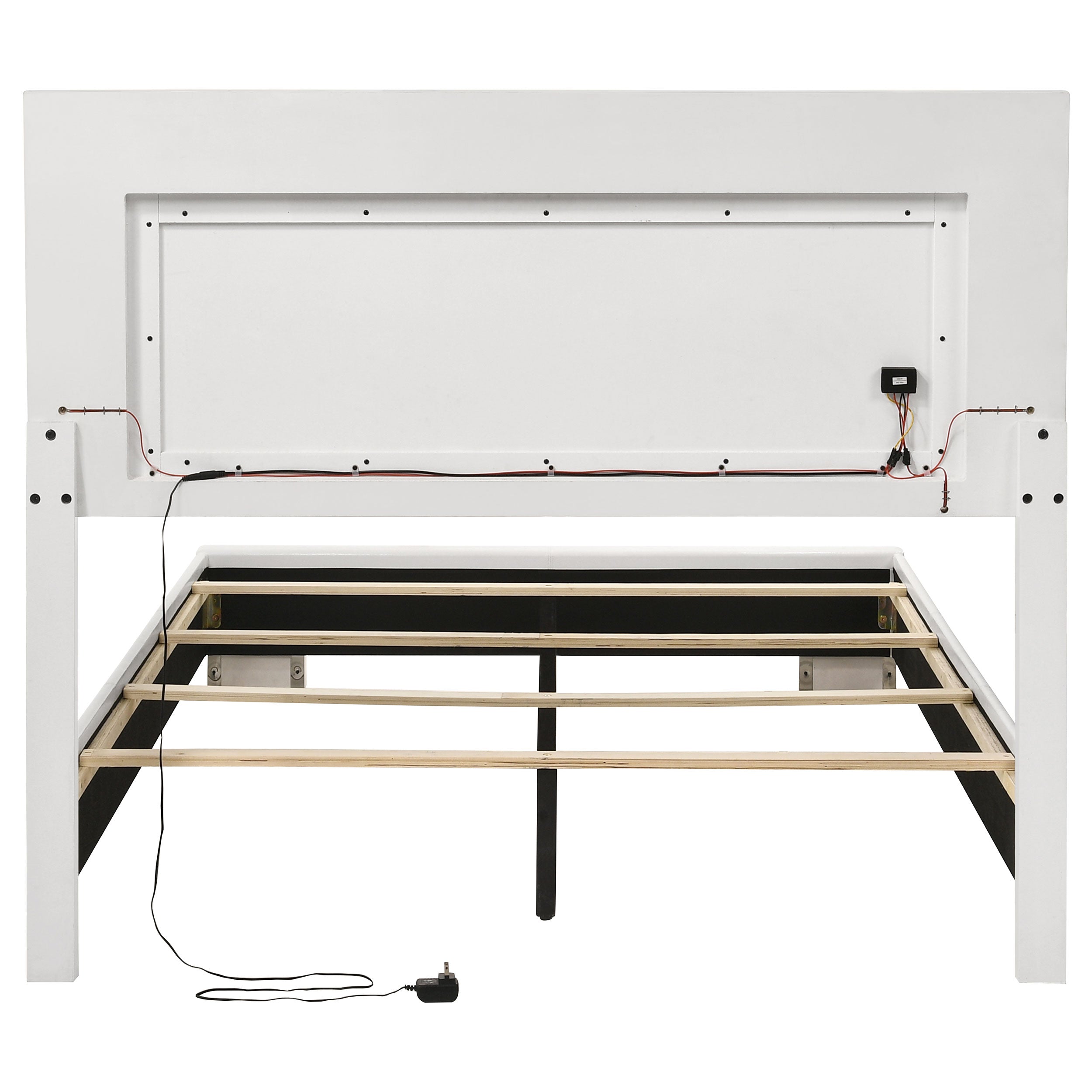 Felicity Wood LED Panel Bed High Gloss