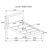 Felicity Wood LED Panel Bed High Gloss