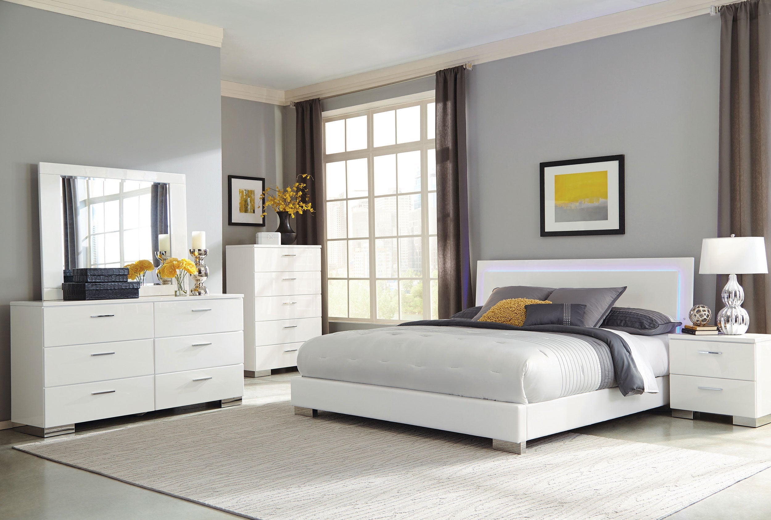 Felicity Bedroom Set High Gloss