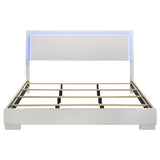 Felicity Wood LED Panel Bed High Gloss