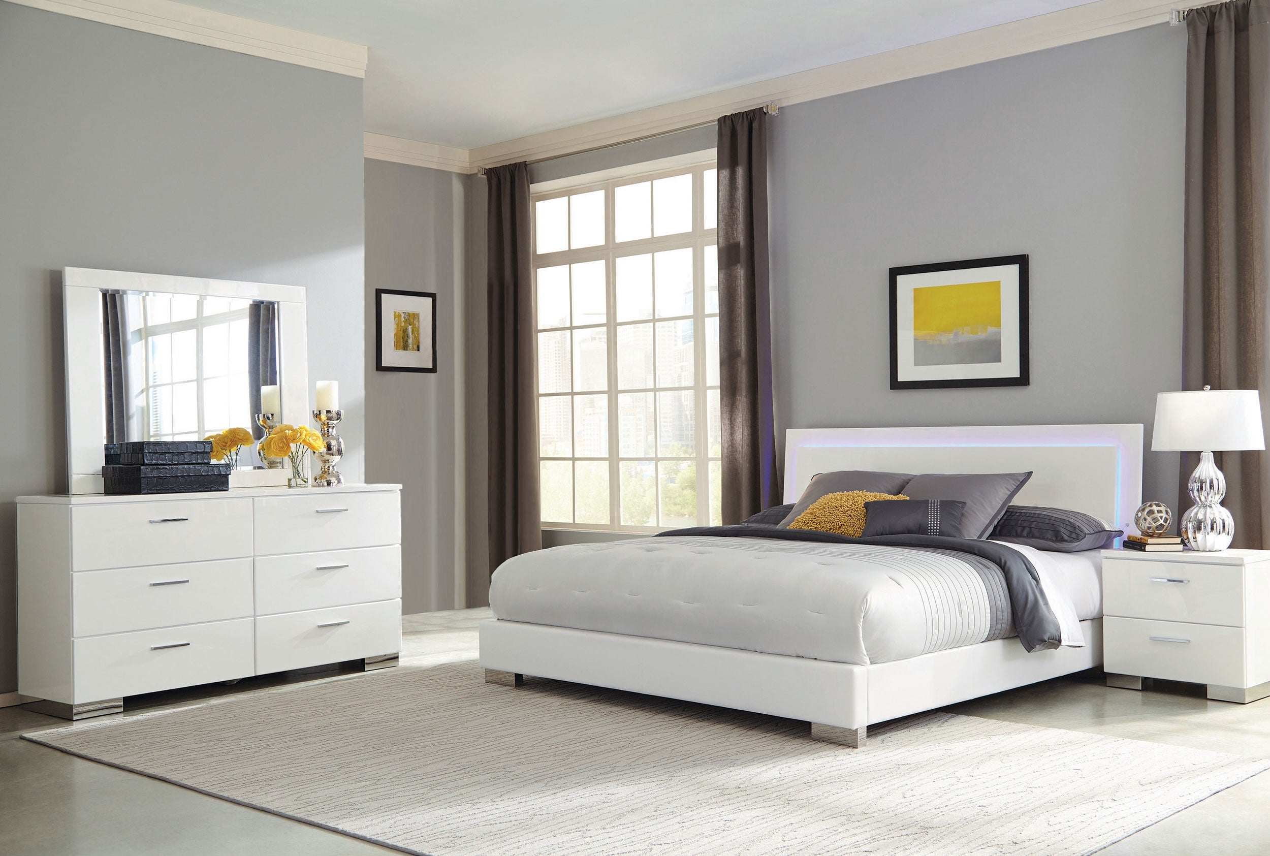 Felicity Bedroom Set High Gloss
