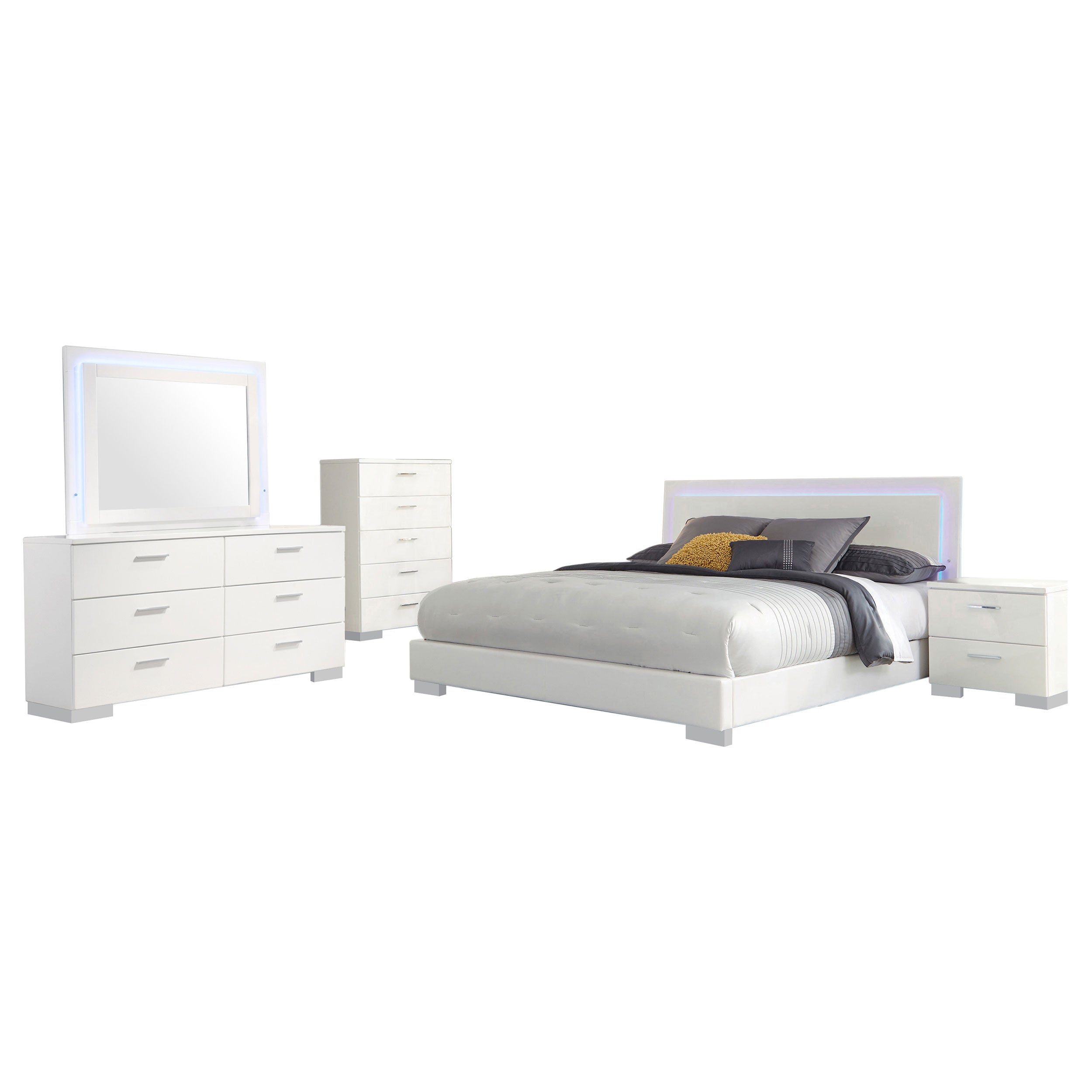 Felicity Bedroom Set High Gloss