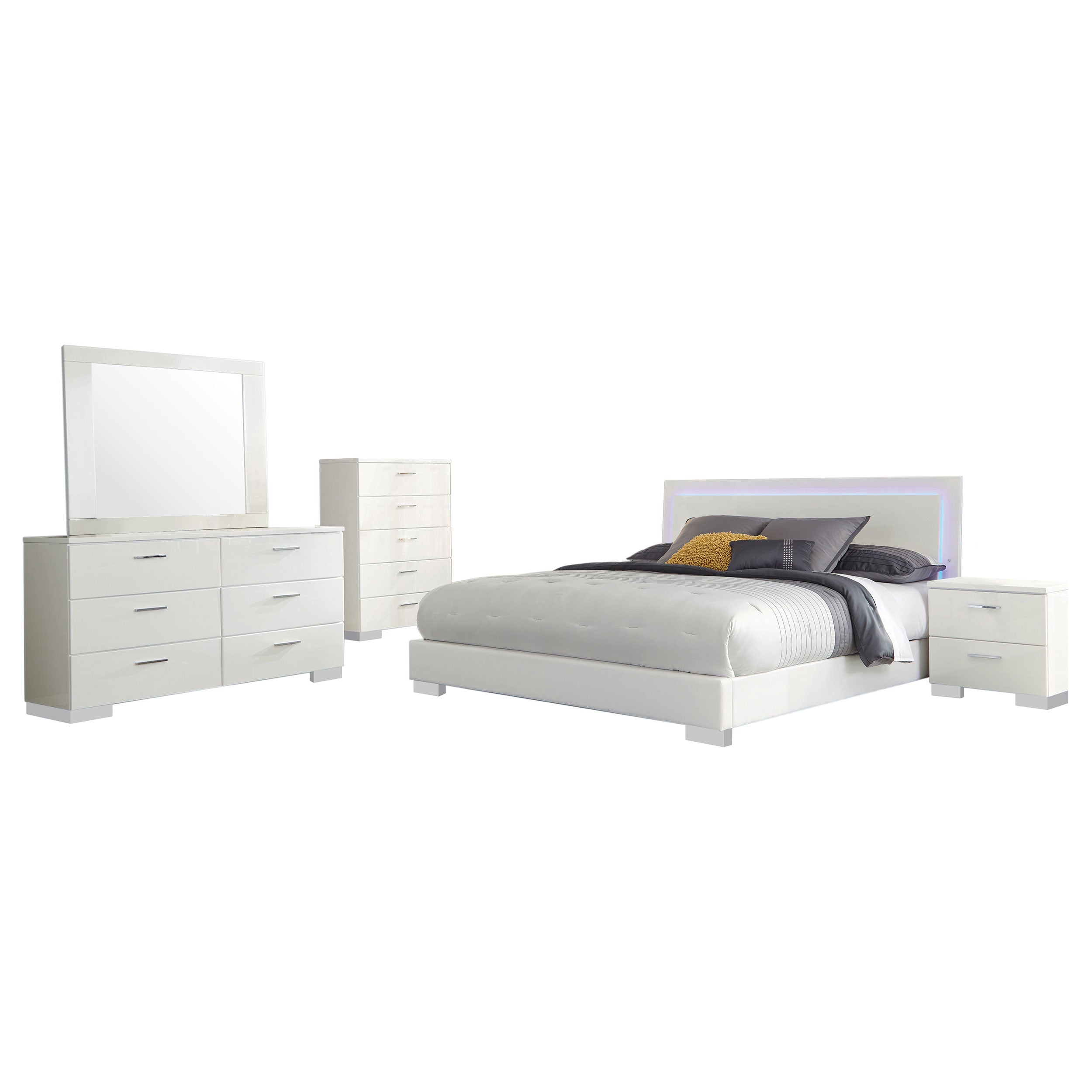Felicity Bedroom Set High Gloss