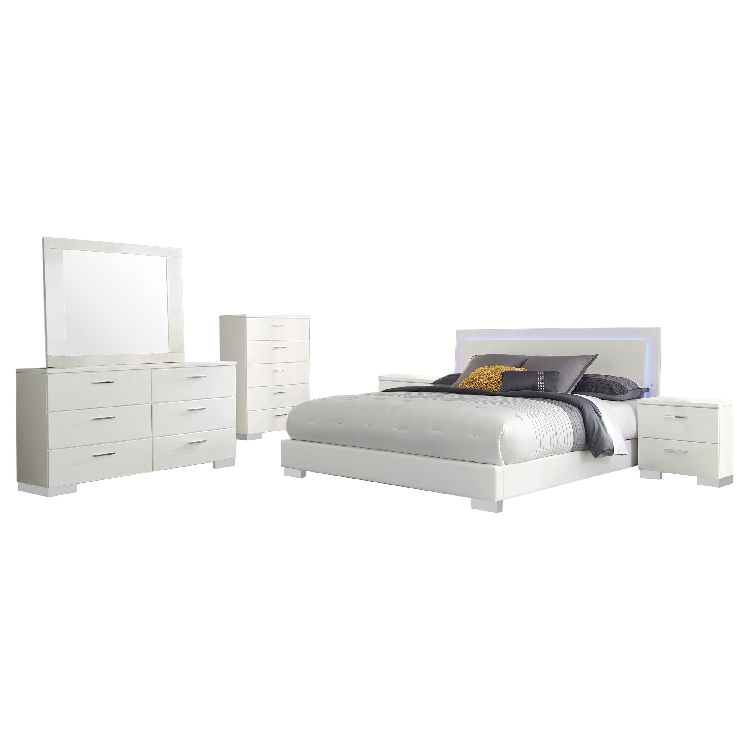 Felicity Bedroom Set High Gloss