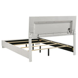 Felicity Wood LED Panel Bed High Gloss