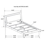 Felicity Wood LED Panel Bed High Gloss