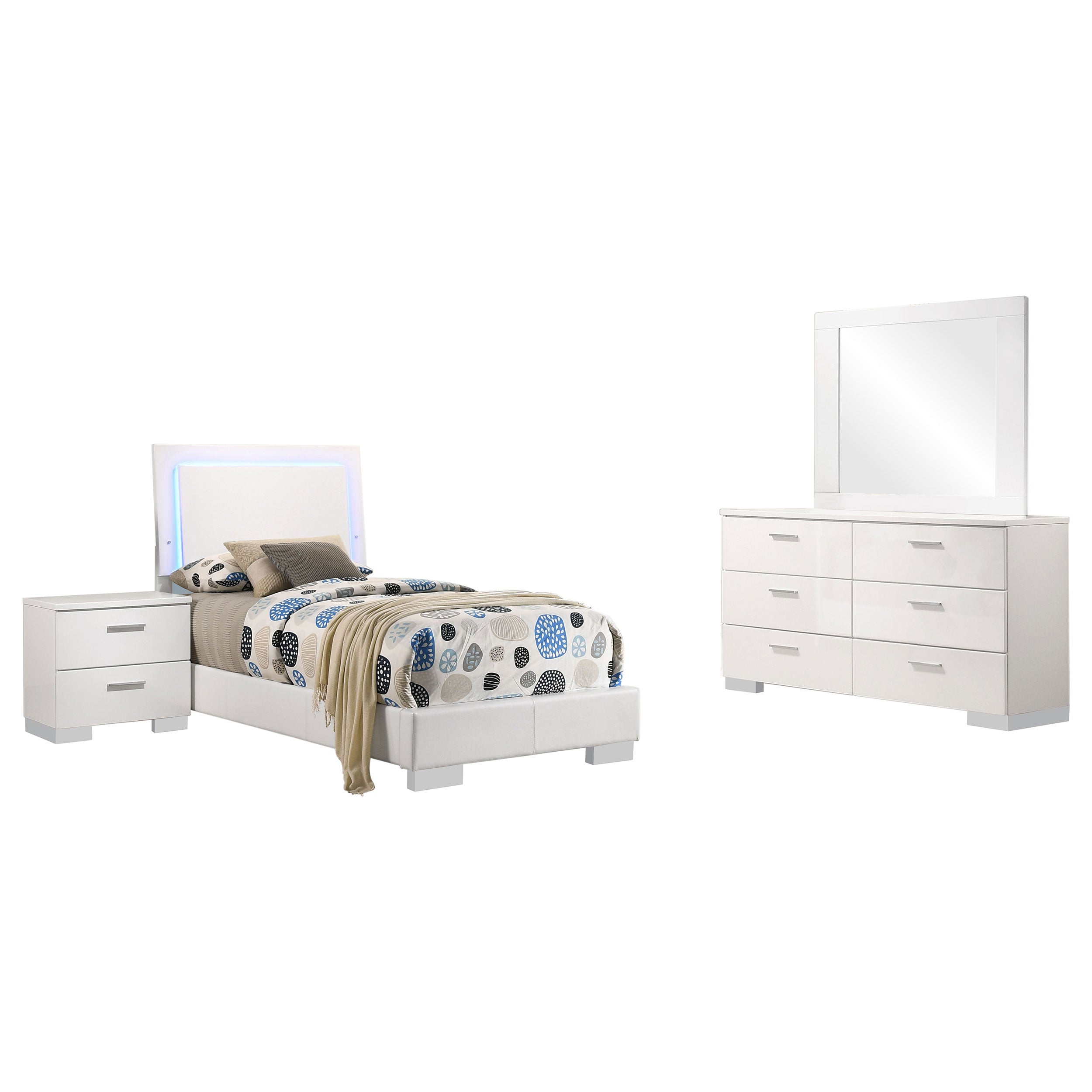 Felicity Bedroom Set High Gloss