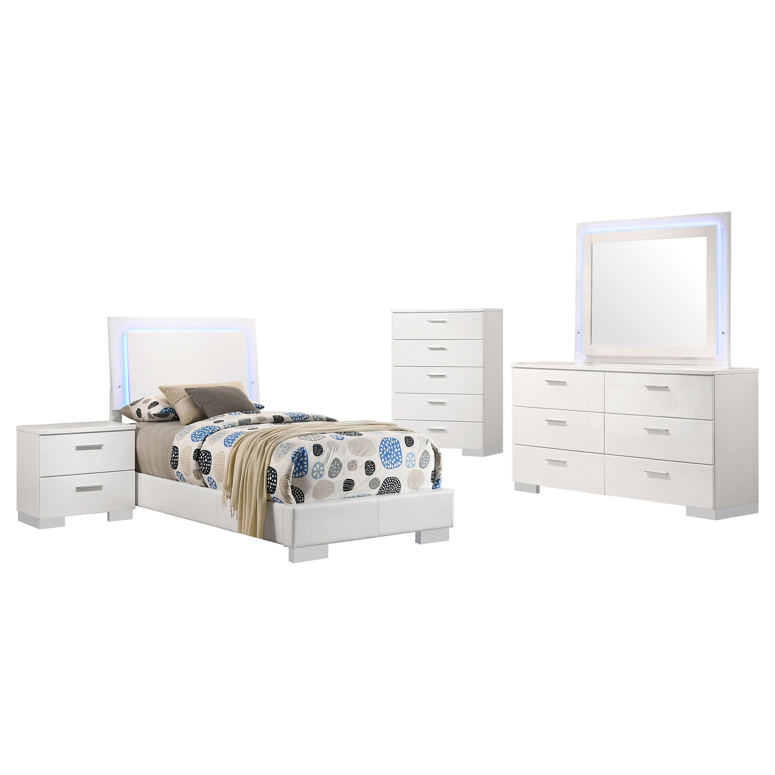 Felicity Bedroom Set High Gloss