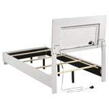 Felicity Wood LED Panel Bed High Gloss