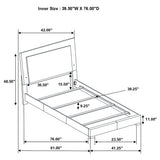 Felicity Wood LED Panel Bed High Gloss