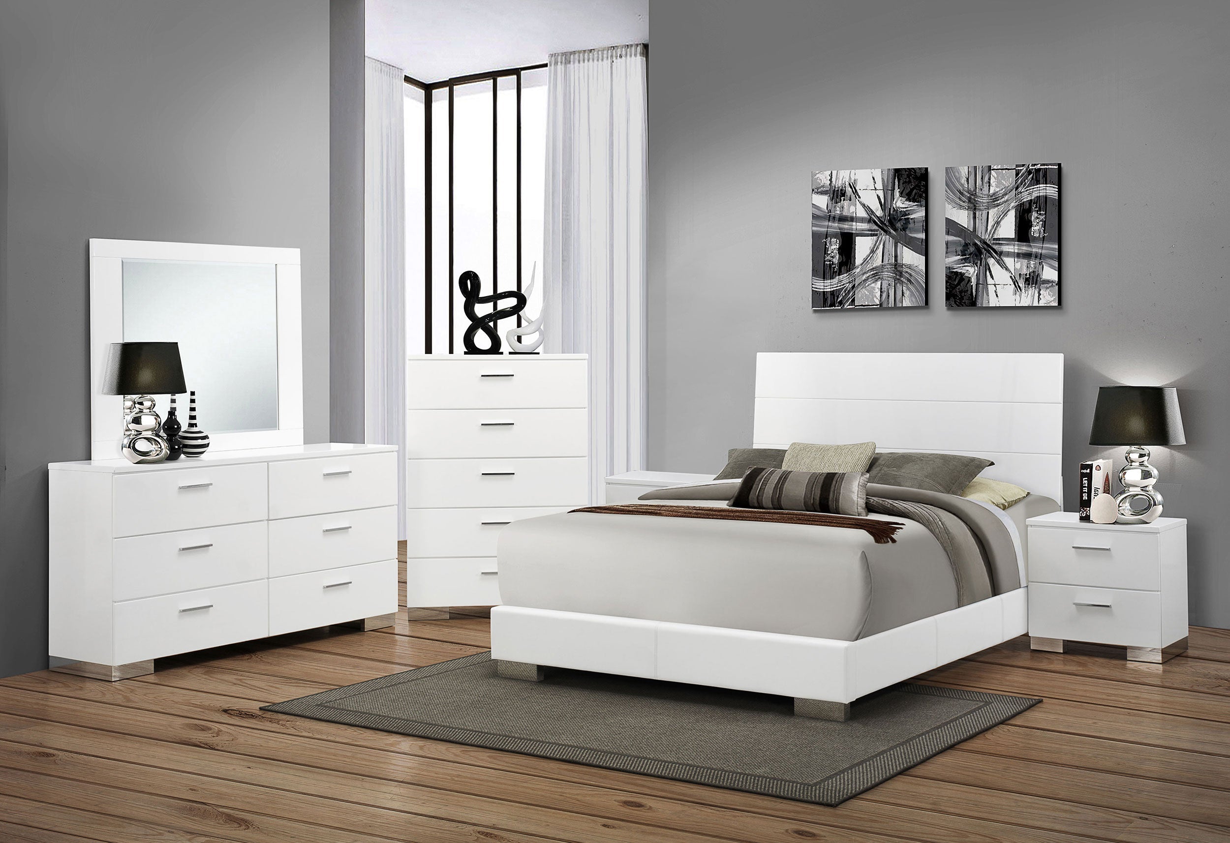 Felicity Bedroom Set High Gloss