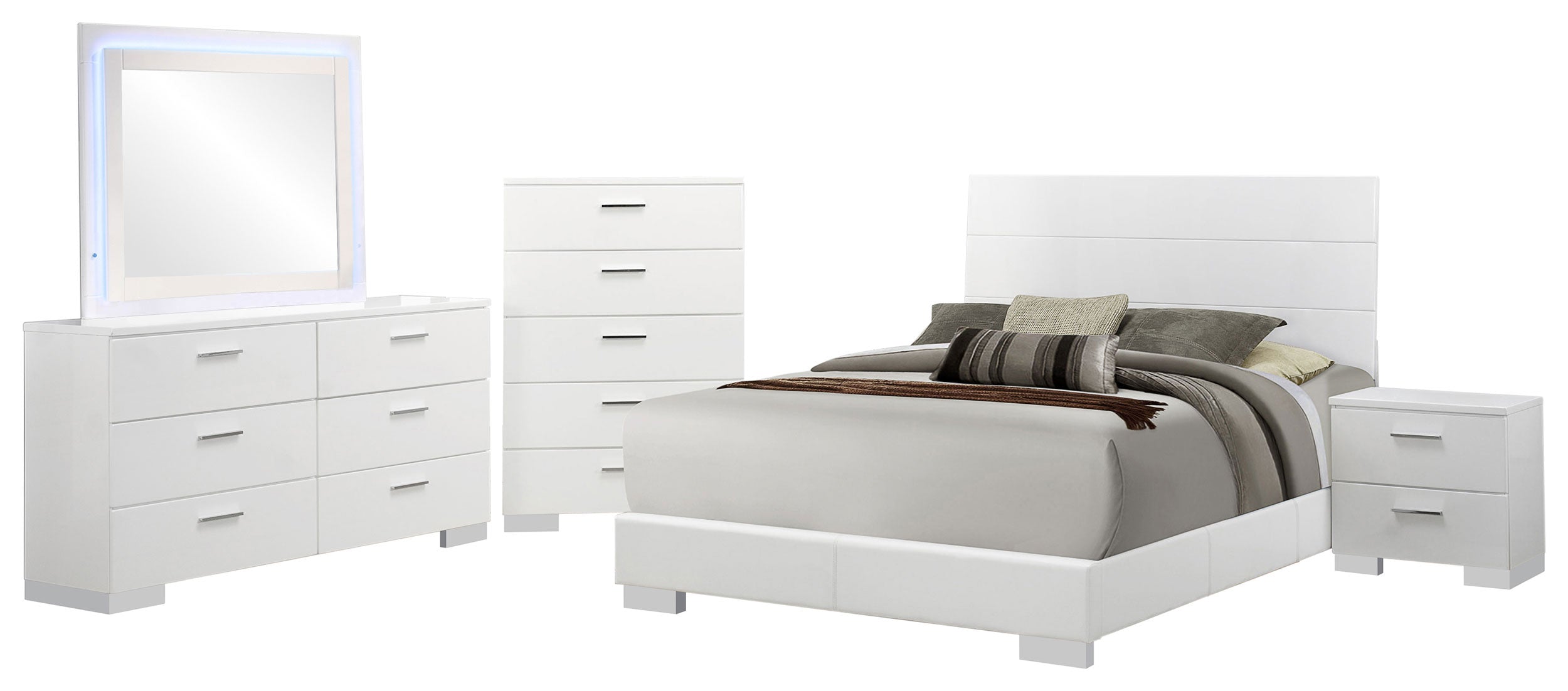 Felicity Bedroom Set High Gloss