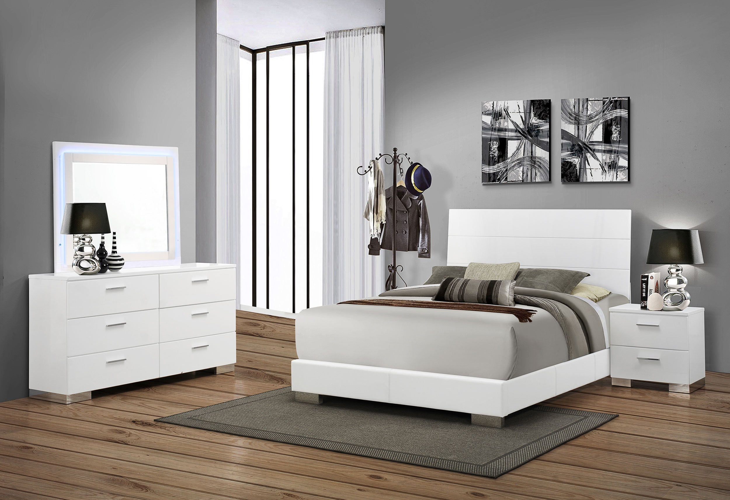 Felicity Bedroom Set High Gloss