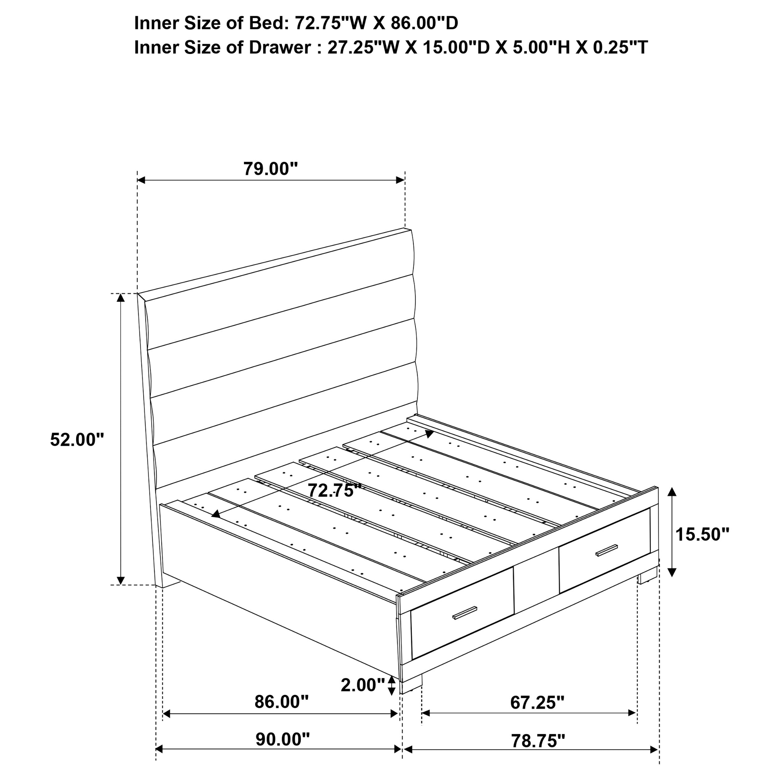 Felicity Storage Bed High Gloss