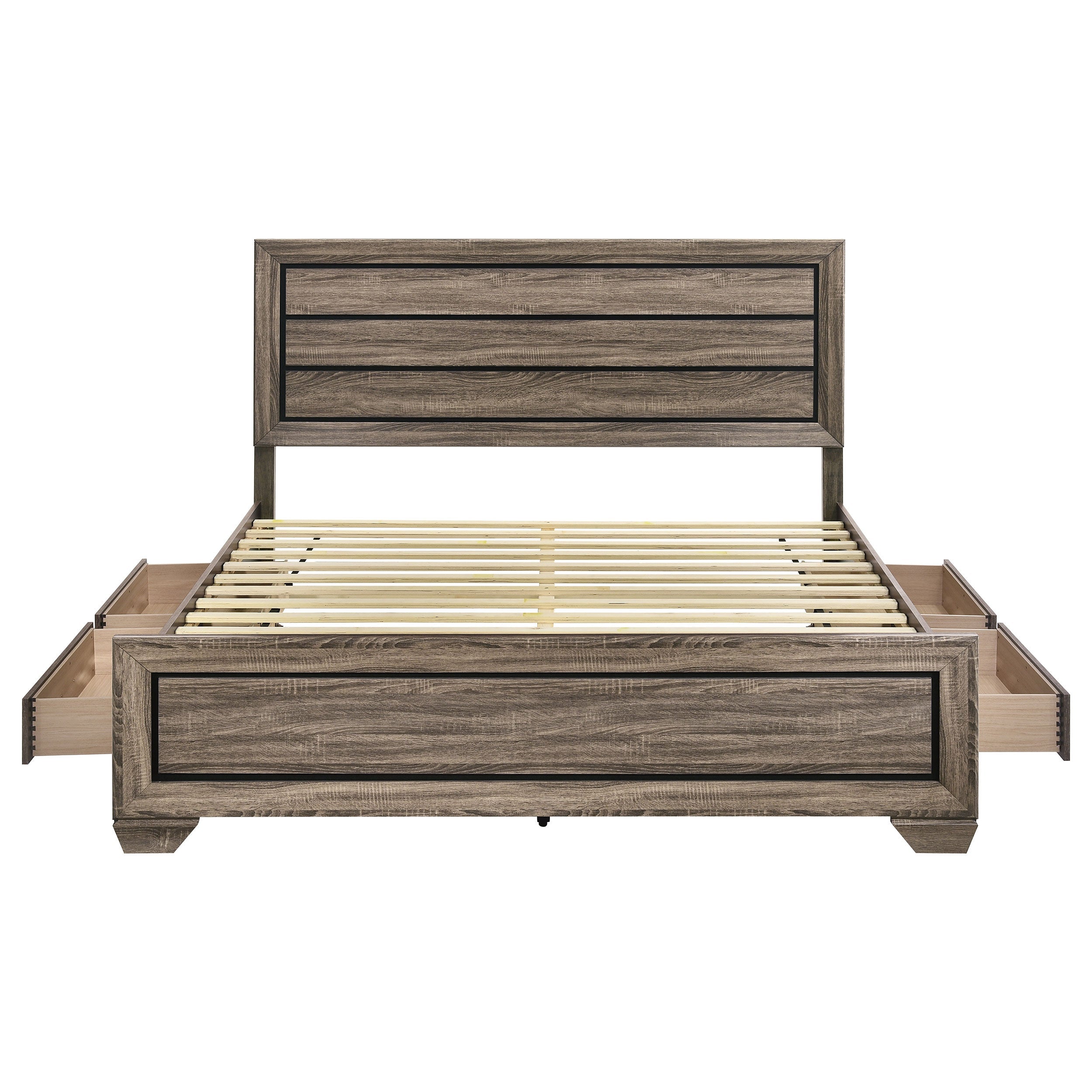 Kauffman Wood Storage Panel Bed