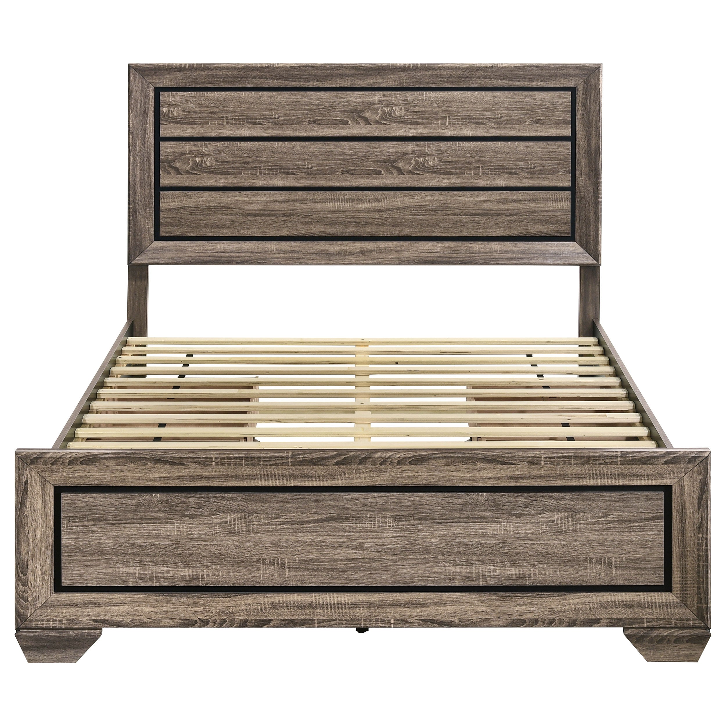 Kauffman Wood Storage Panel Bed