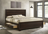 Kauffman Wood Storage Panel Bed