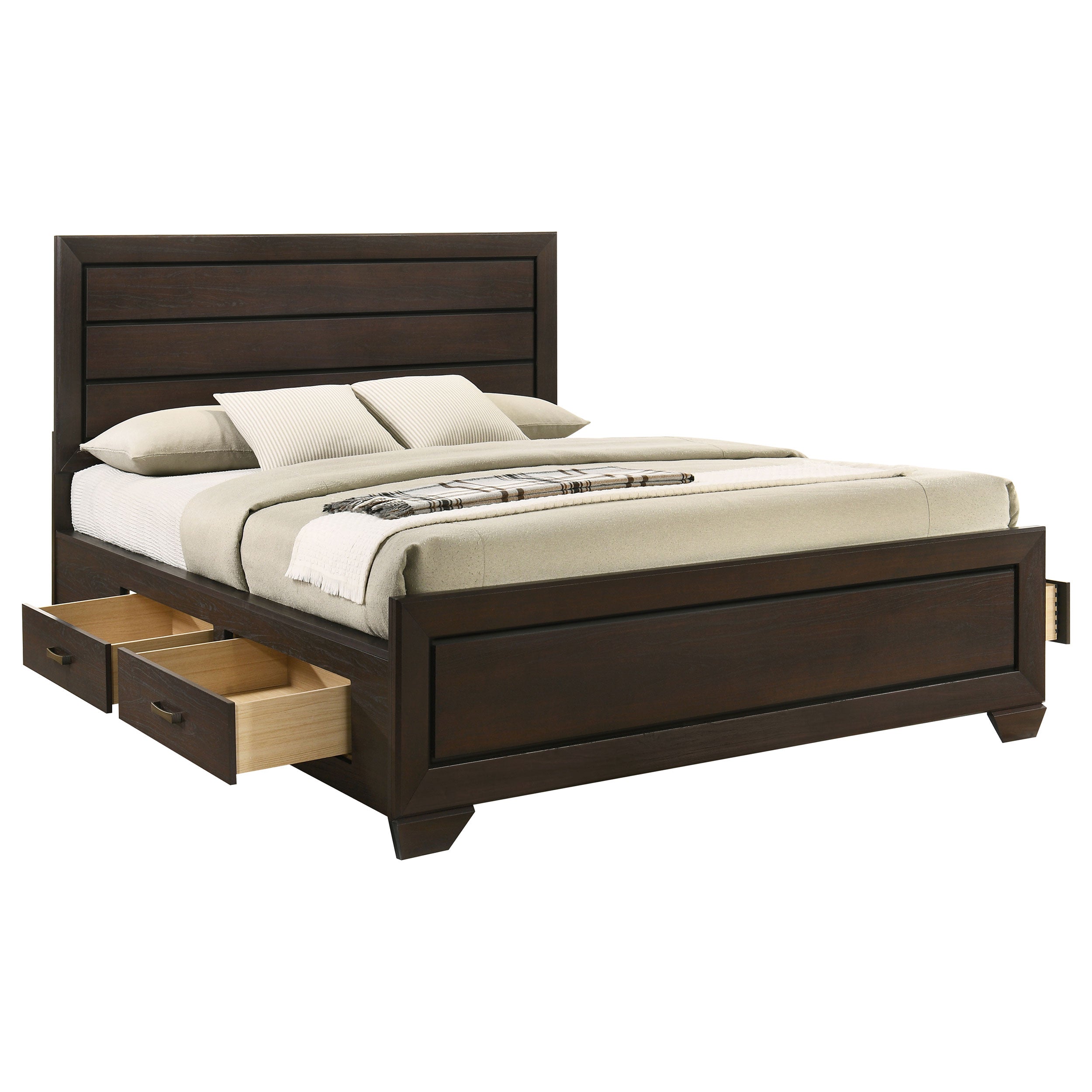 Kauffman Wood Storage Panel Bed