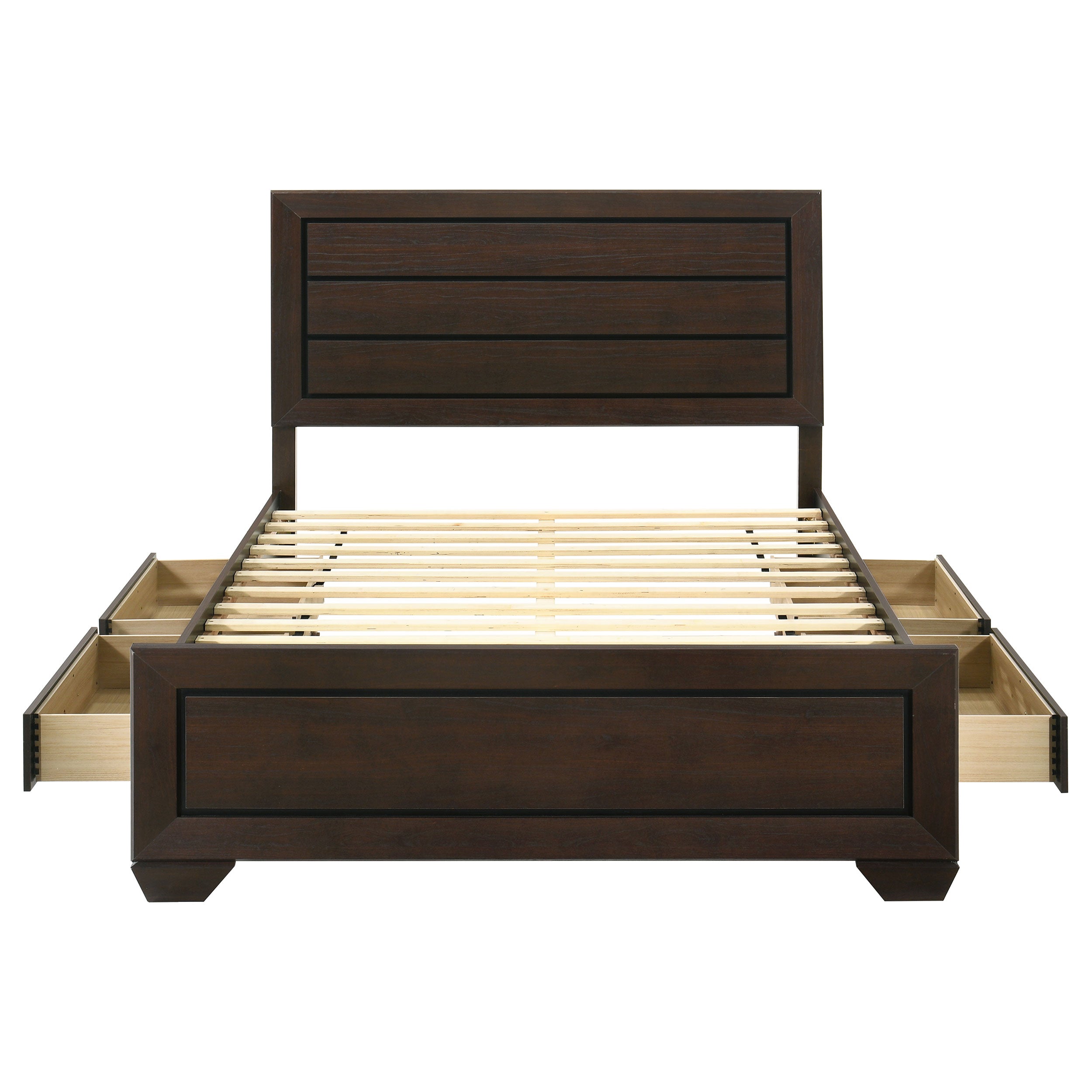 Kauffman Wood Storage Panel Bed