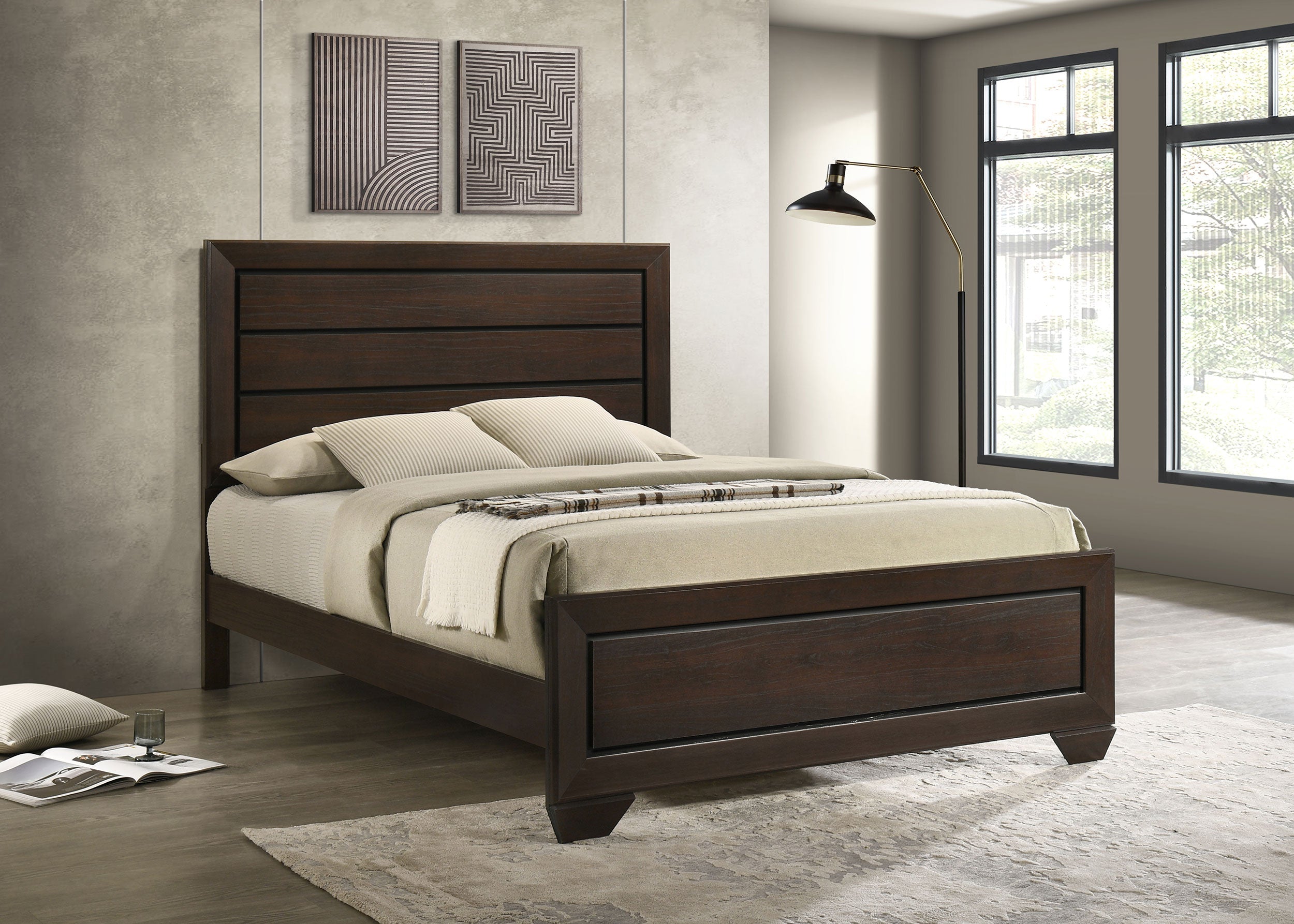 Kauffman Wood Panel Bed