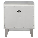 Leighton 2-drawer Nightstand Metallic Mercury