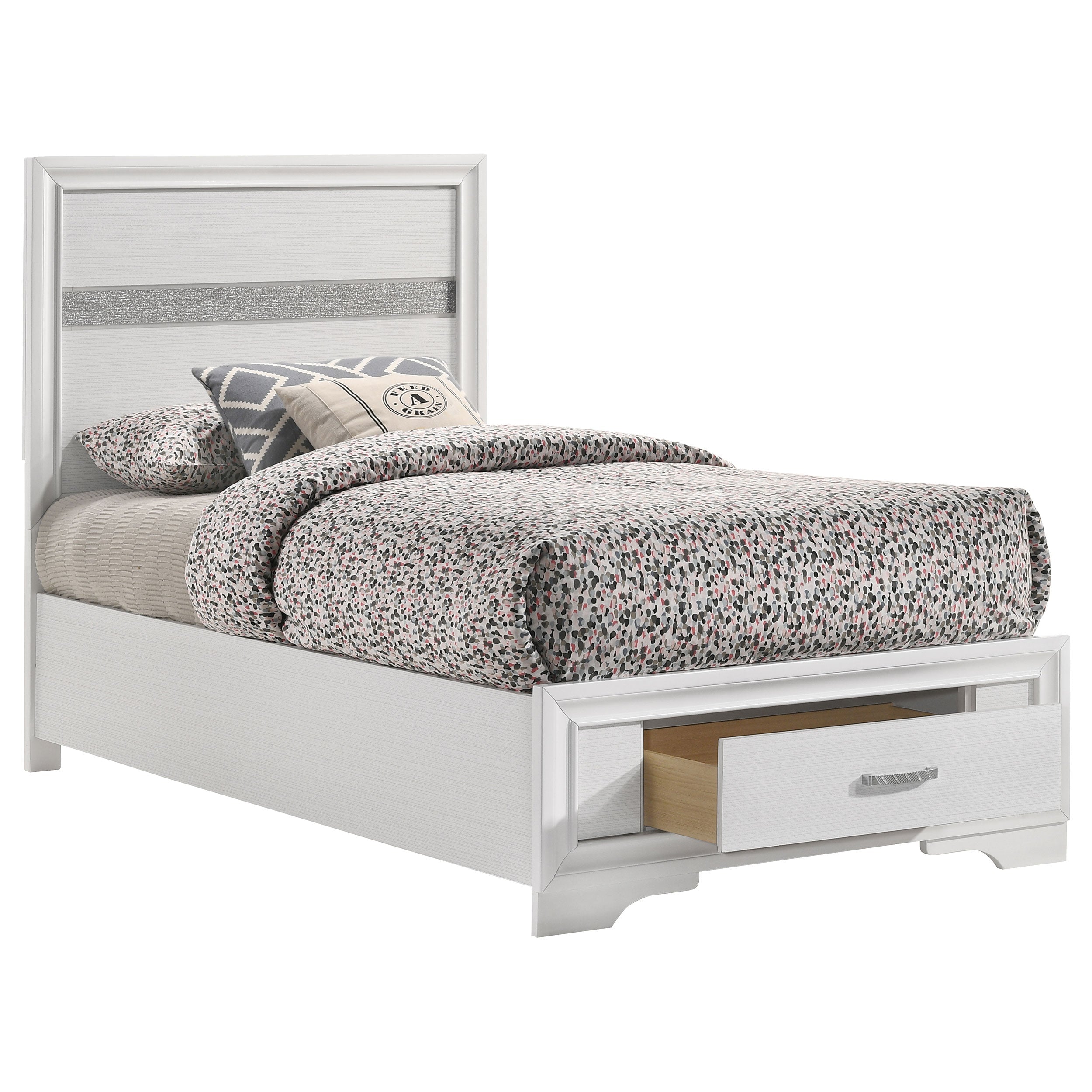 Miranda 51-inch Wood Storage Panel Bed