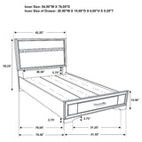 Miranda 51-inch Wood Storage Panel Bed