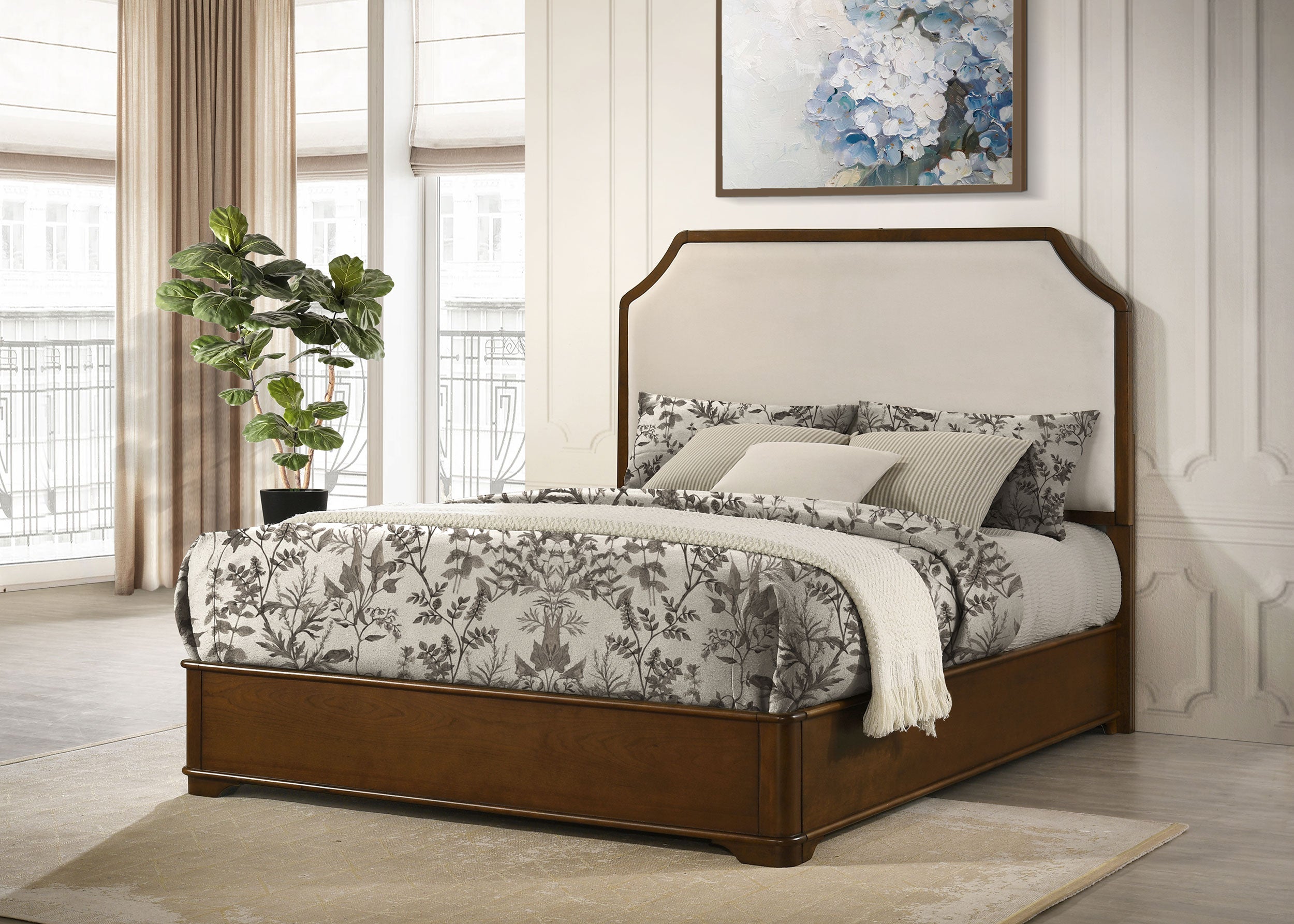 Garland 58-inch Panel Bed Cream and Brown Cherry
