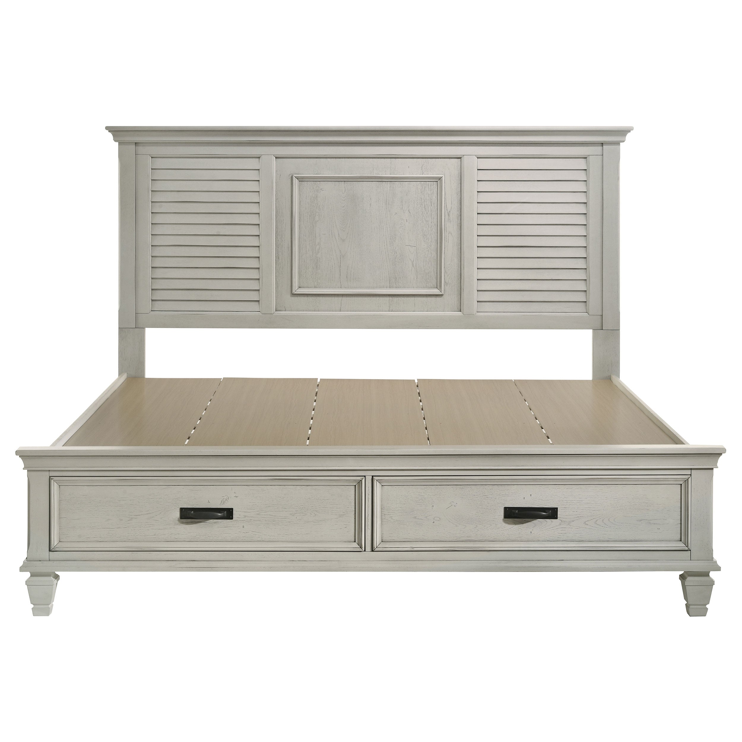 Franco Wood Storage Panel Bed Distressed