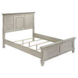 Franco Wood Panel Bed Distressed