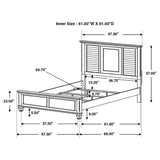 Franco Wood Panel Bed Distressed