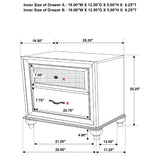 Barzini 2-drawer Nightstand