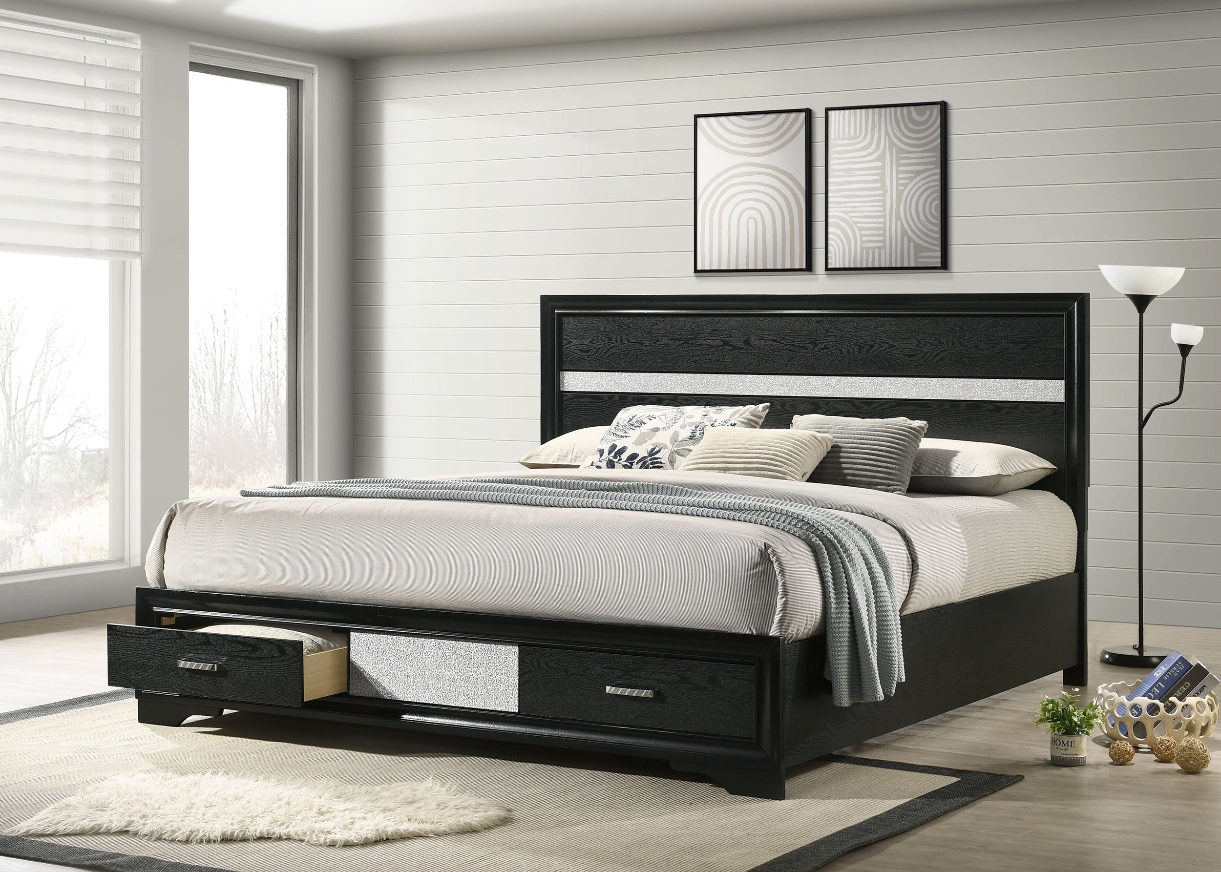Miranda 51-inch Wood Storage Panel Bed