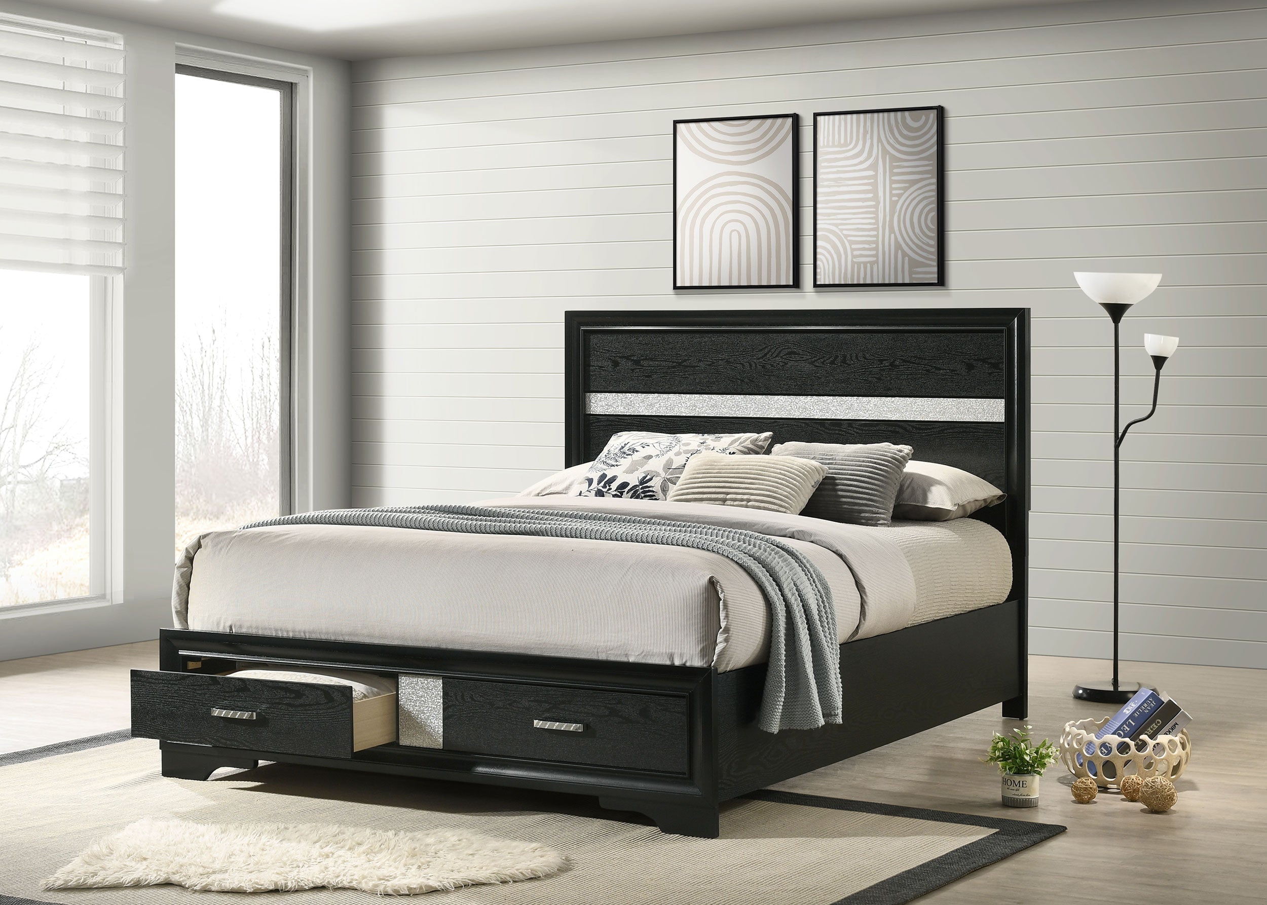 Miranda 51-inch Wood Storage Panel Bed