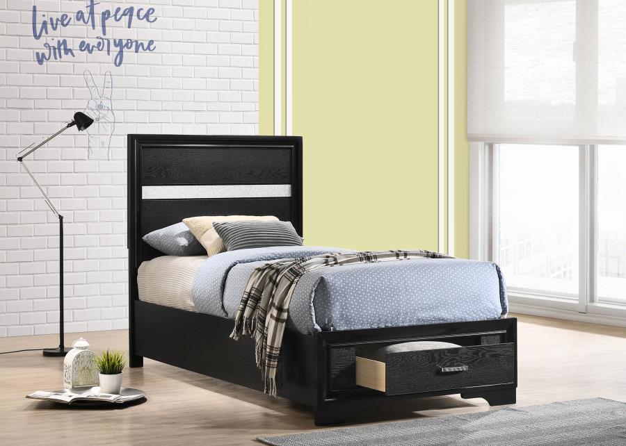 Miranda 51-inch Wood Storage Panel Bed