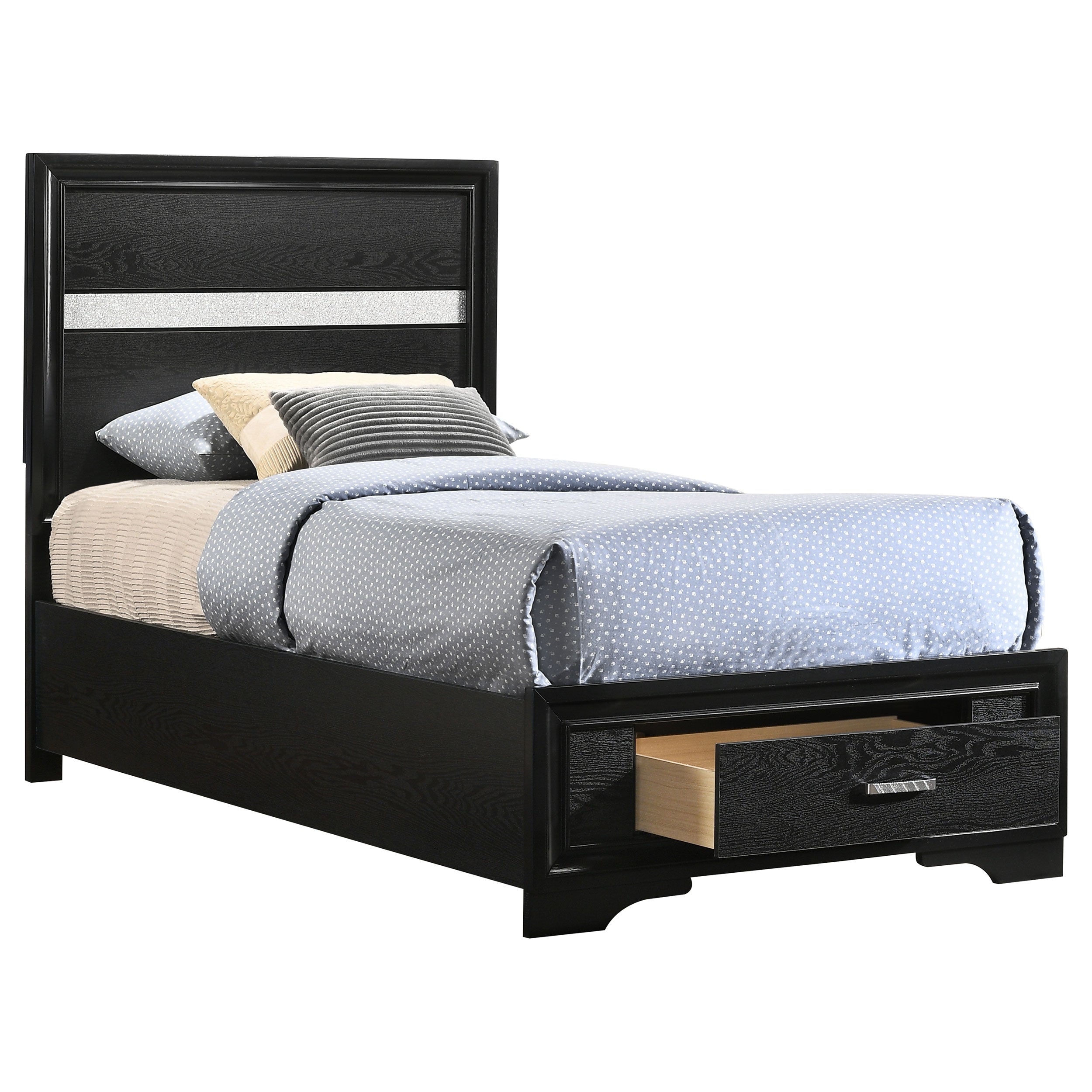 Miranda 51-inch Wood Storage Panel Bed