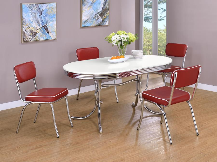 Retro Oval Dining Table Set