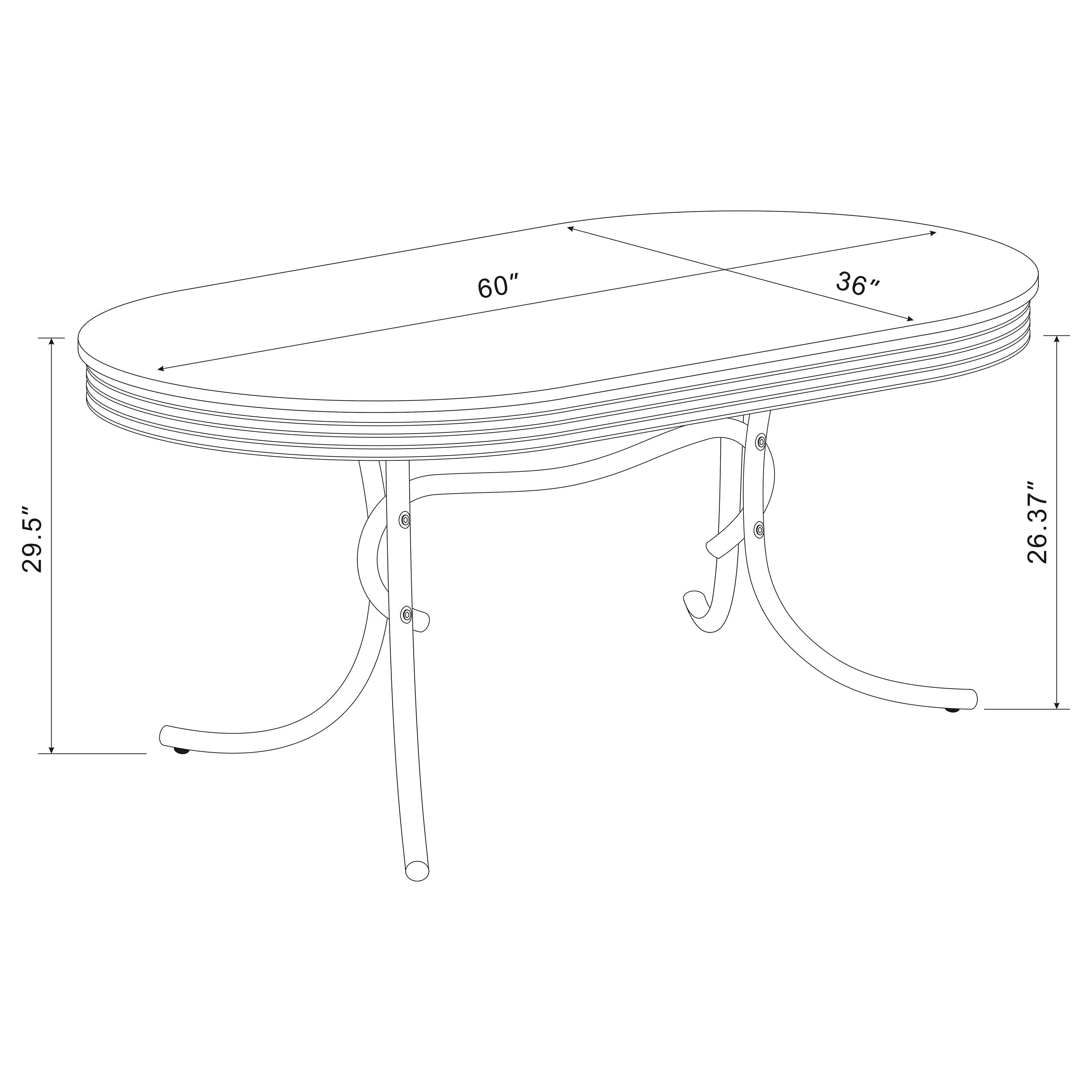 Retro Oval Dining Table Set