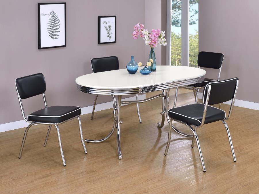 Retro Oval Dining Table Set