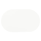 Retro Oval 60-inch Wood Top Dining Table White and Chrome
