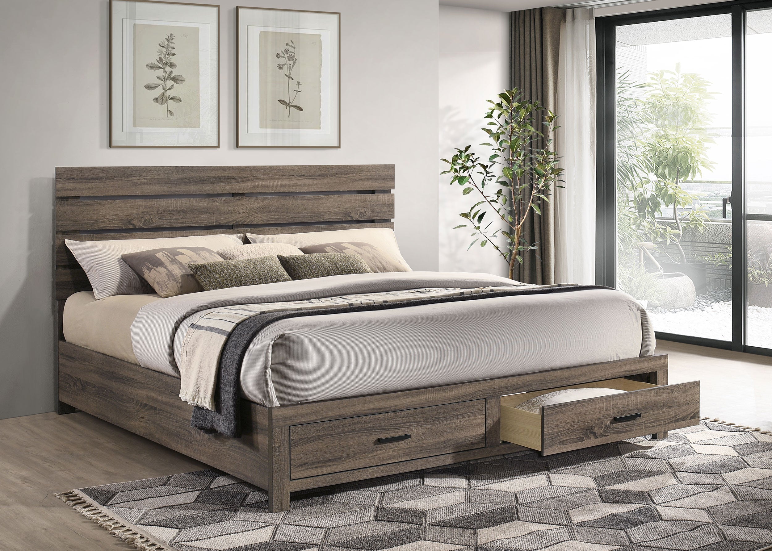 Brantford Wood Storage Panel Bed