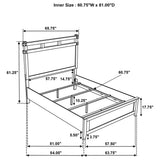 Hazlewood 61-inch Panel Bed Vineyard Oak