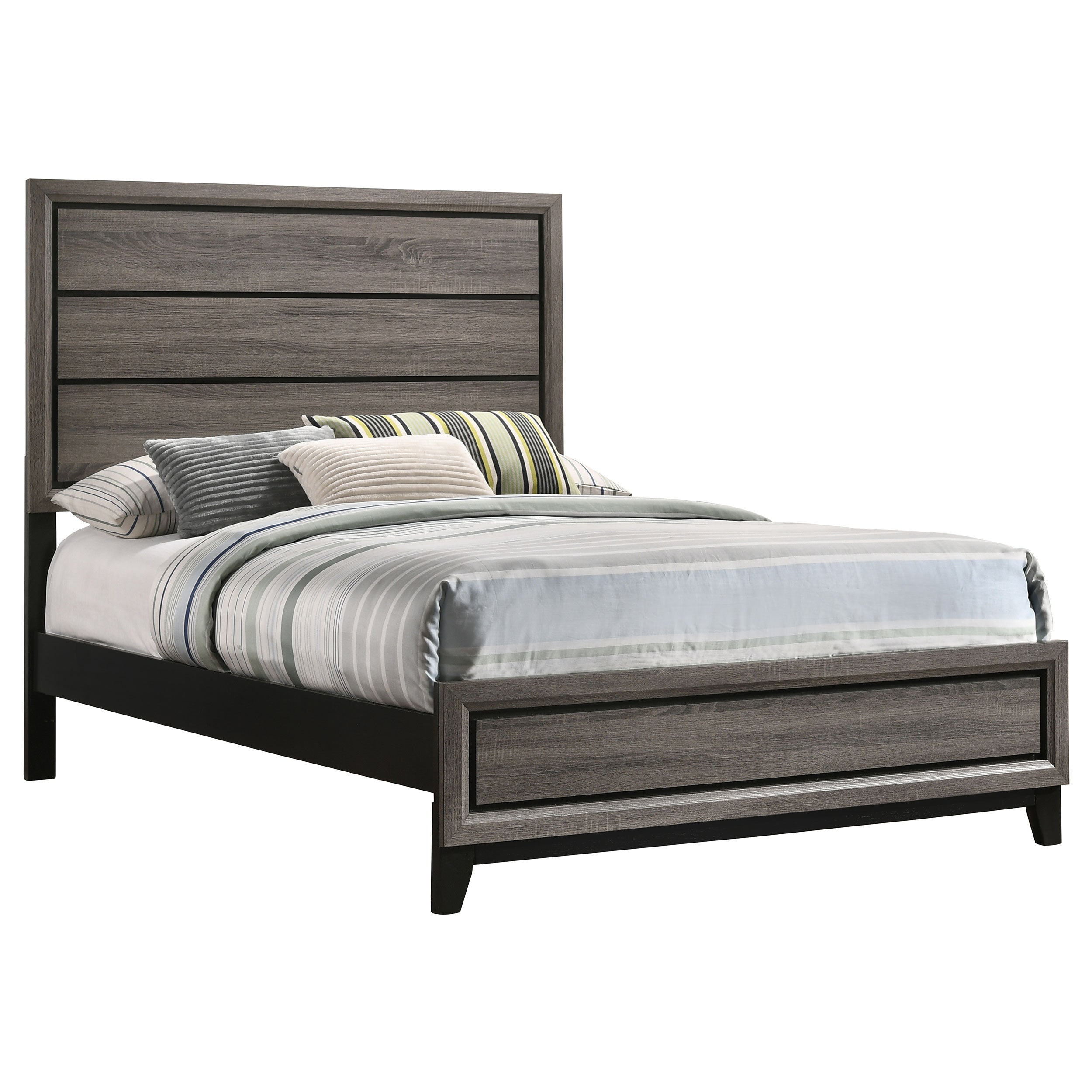 Watson Wood Panel Bed Grey Oak