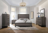 Watson Wood Panel Bed Grey Oak