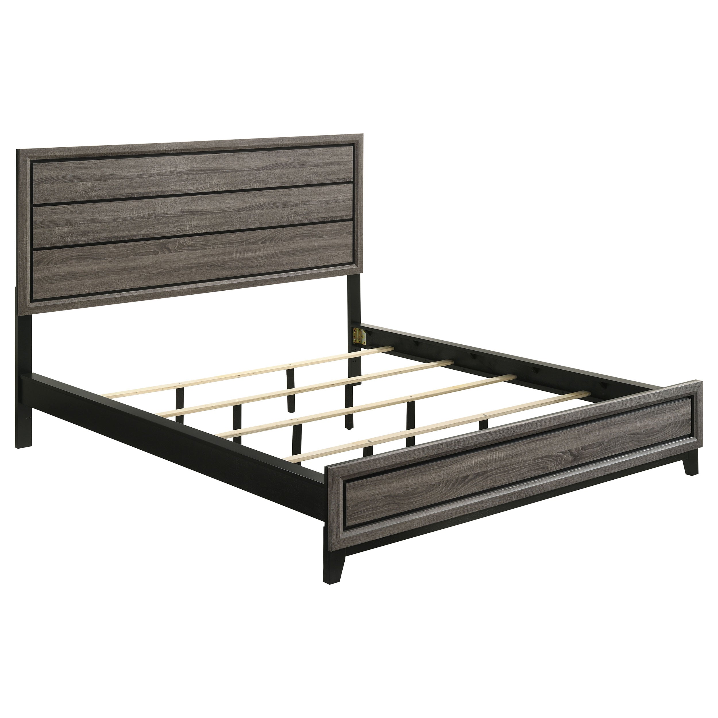 Watson Wood Panel Bed Grey Oak