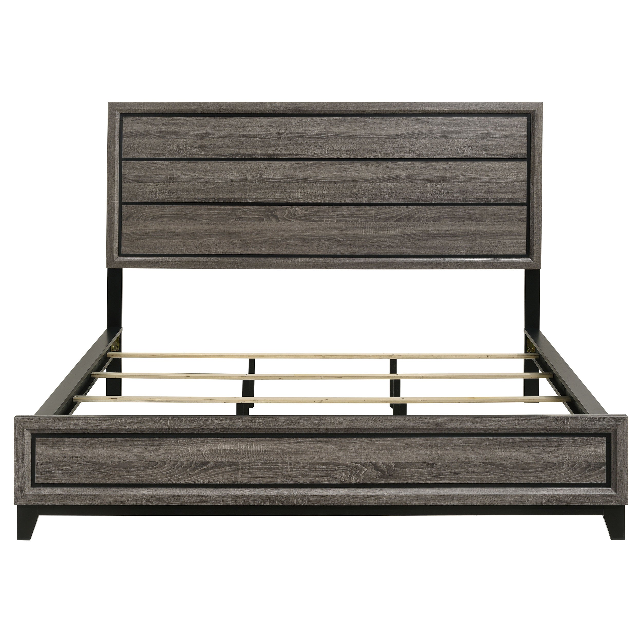 Watson Wood Panel Bed Grey Oak