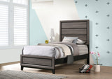 Watson Wood Panel Bed Grey Oak